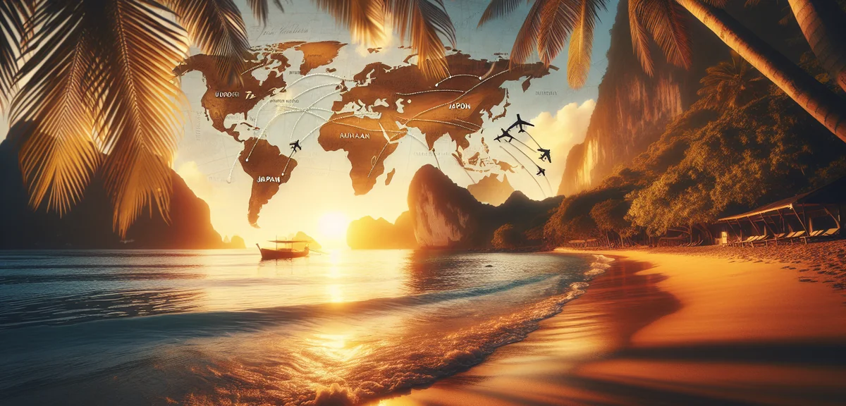 World map showing parallel import routes from European brand stores to Japan, clean infographic styl